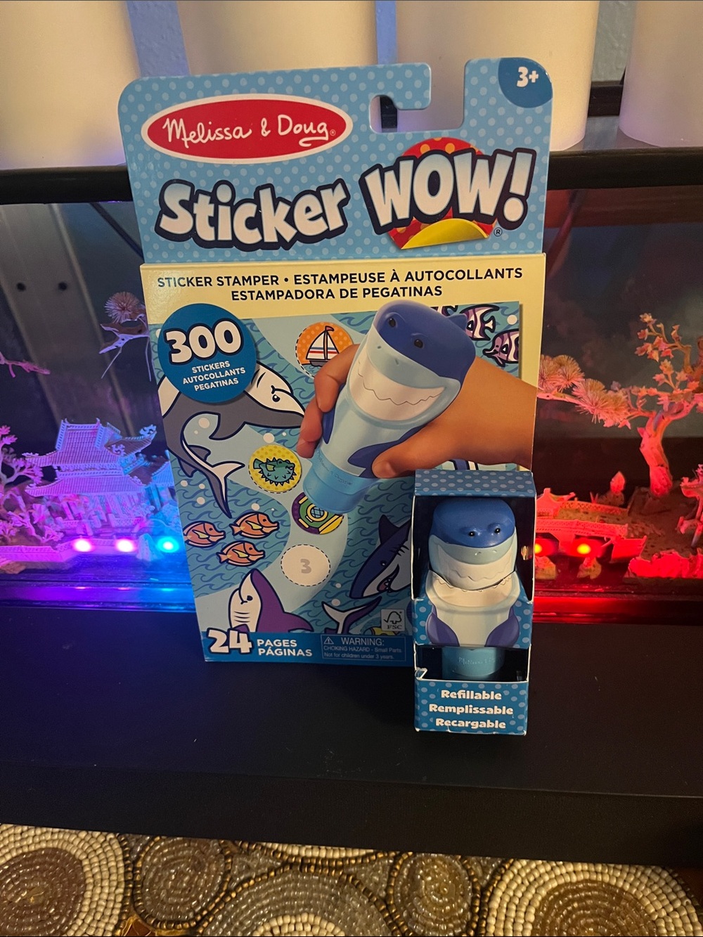 Melissa & Doug Sticker WOW! Shark Stamper Set - Blue